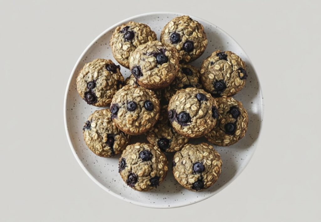 Blueberry Oat Protein Muffins