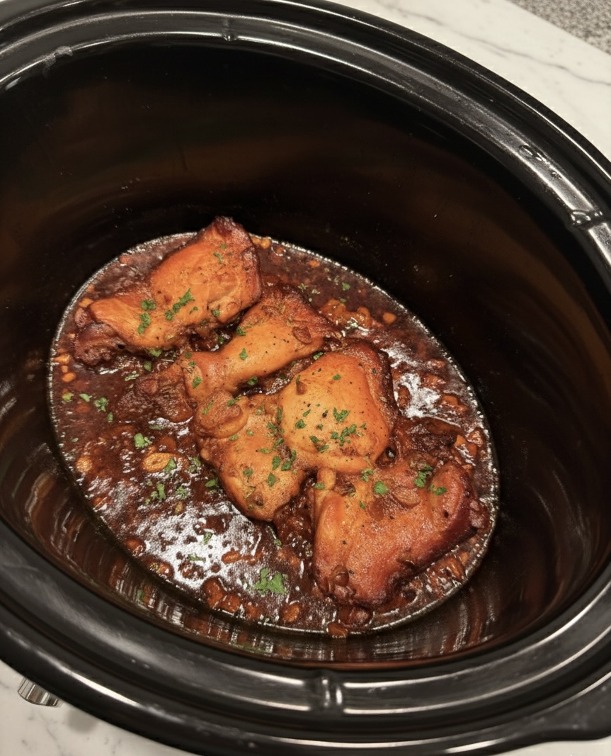 Honey Garlic Crockpot Chicken