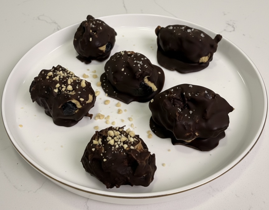 Protein Stuffed Chocolate Date Bars