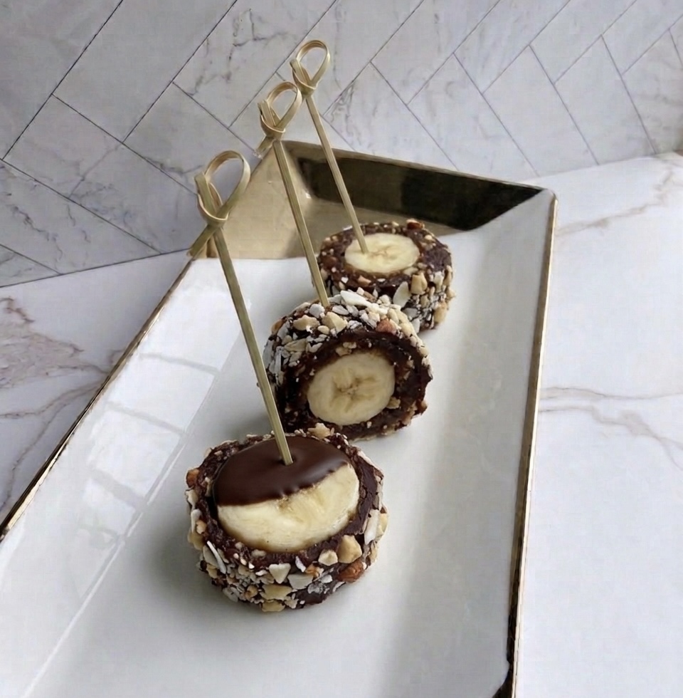 Chocolate Banana "Sushi" Bites