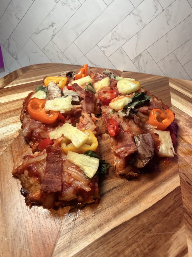 Hawaiian Style Chicken Crust Pizza