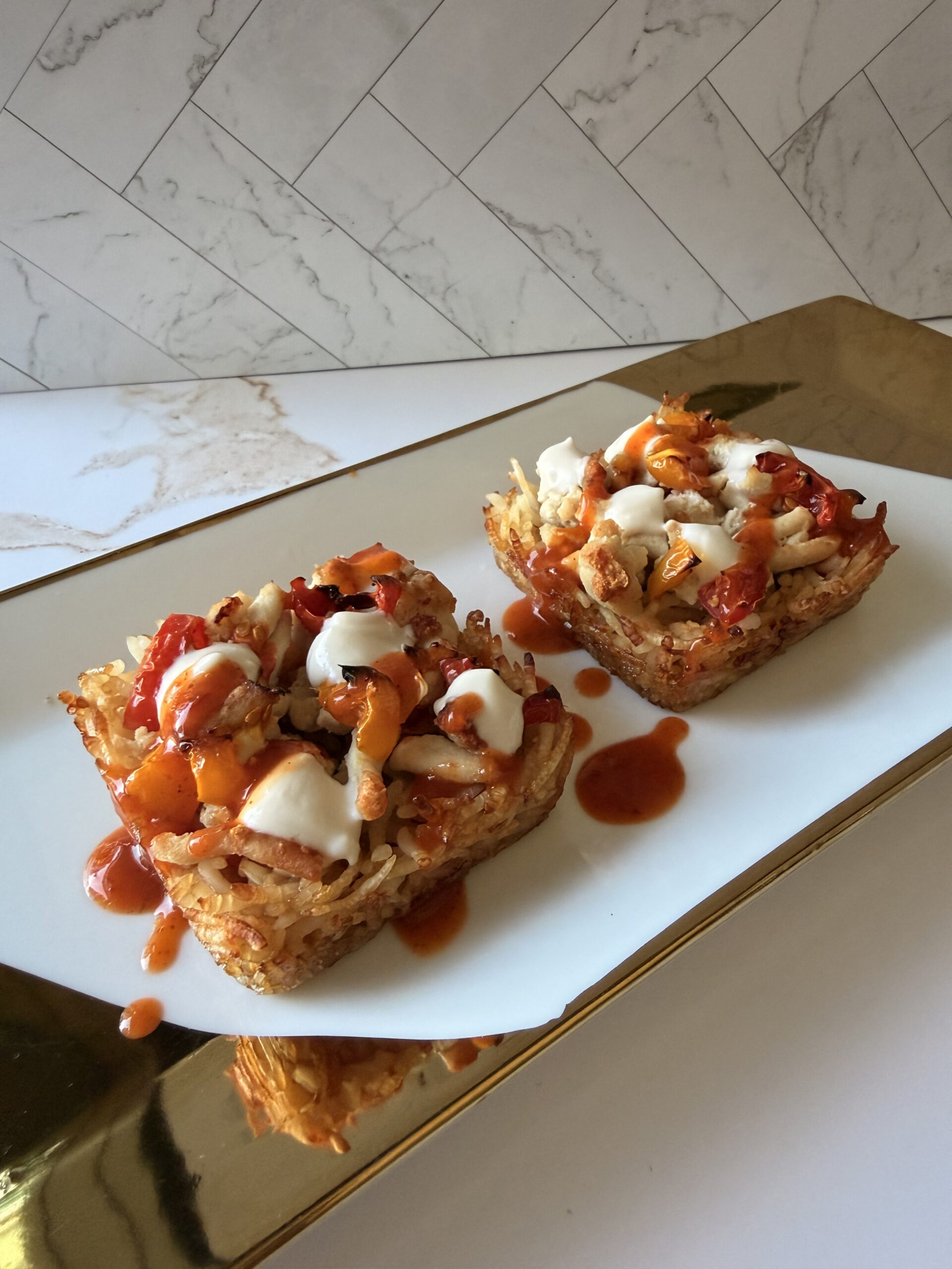 Chicken Fajita Rice Bites